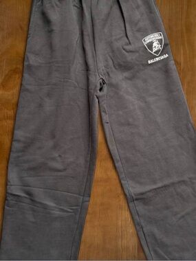 Balenciaga x Lamborghini Gray Sweatpants with White Logo